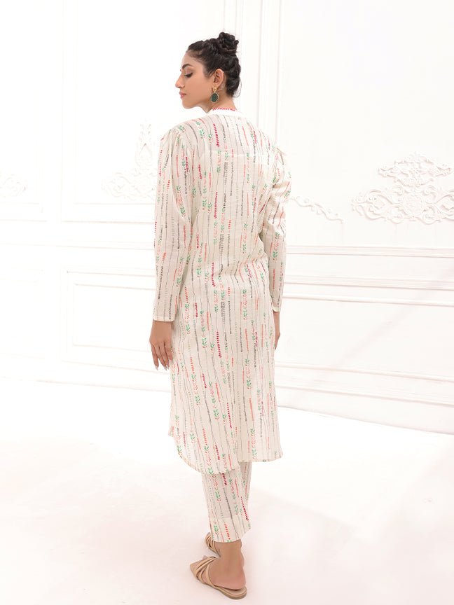 Stitched 3pc Jacquard Cambric Shirt with Jacquard Cambric Dupatta (WK-375B) - SalitexOnline