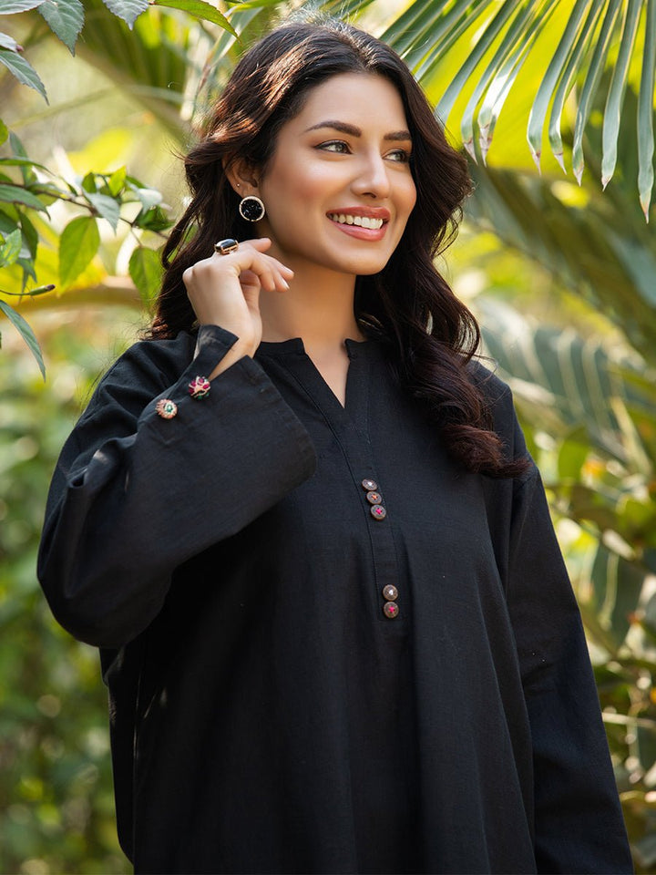 2pc - Solid Embroidered Suit - SalitexOnline