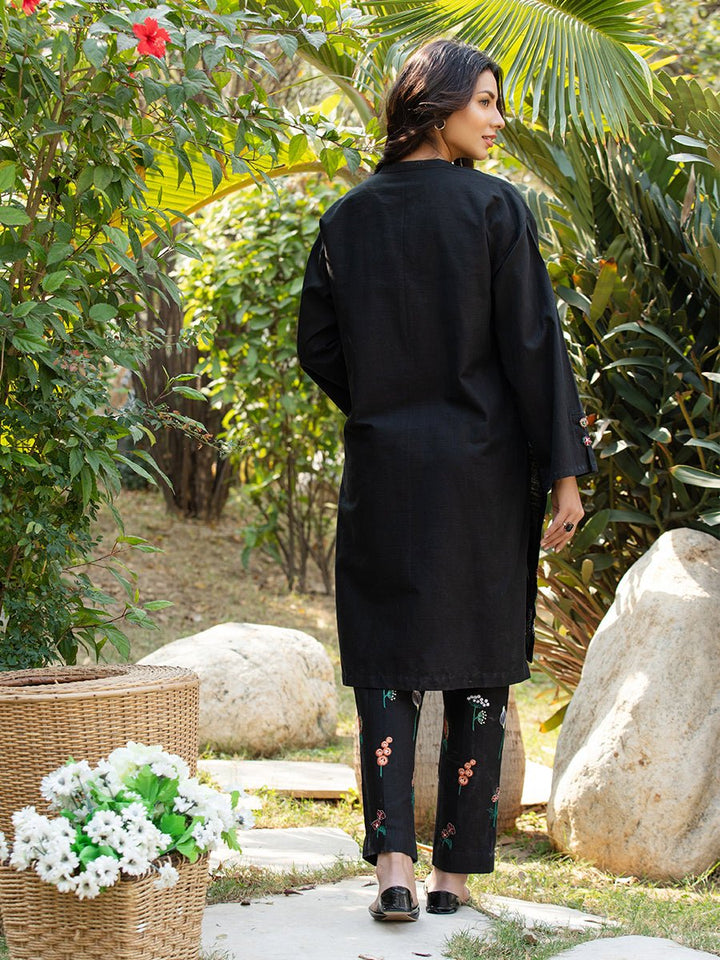 2pc - Solid Embroidered Suit - SalitexOnline