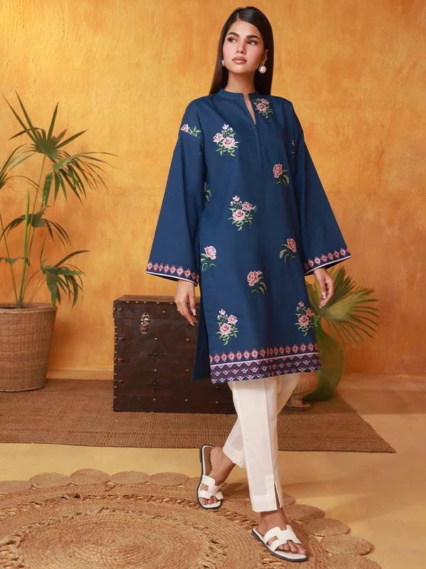 1Pc Stitched Signature Embroidered Cambric Shirt
