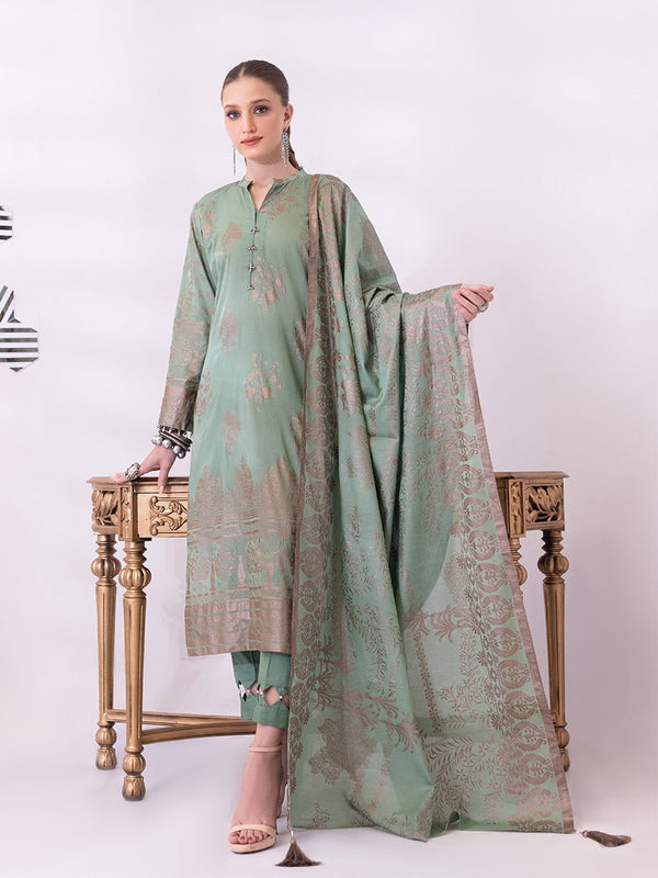 3pc Unstitched- Paste Printed Lawn Suit (SS-00051AUT) - SalitexOnline