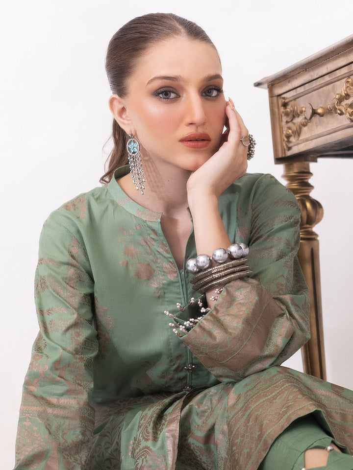 3pc Unstitched- Paste Printed Lawn Suit (SS-00051AUT) - SalitexOnline