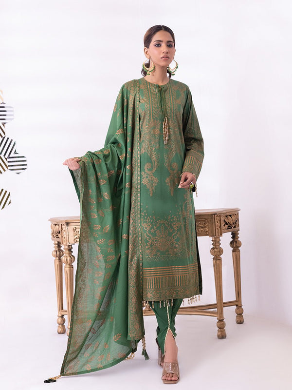 3pc Unstitched- Paste Printed Lawn Suit (SS-00054AUT) - SalitexOnline
