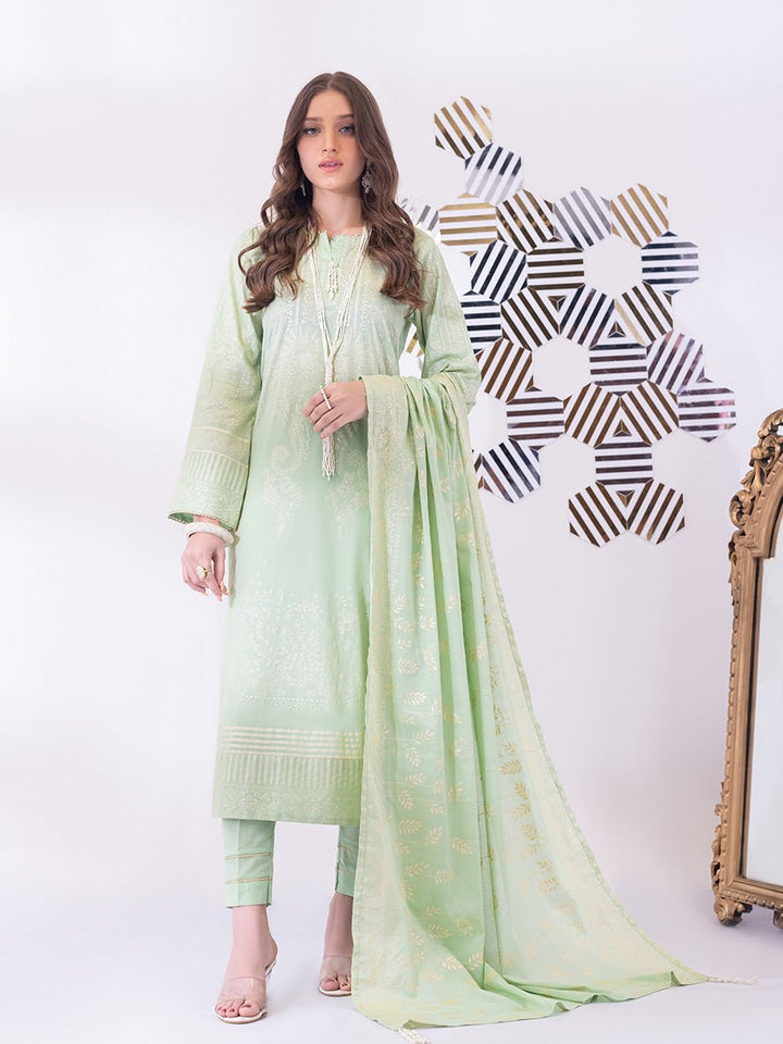 3pc Unstitched- Paste Printed Lawn Suit (SS-00054BUT) - SalitexOnline