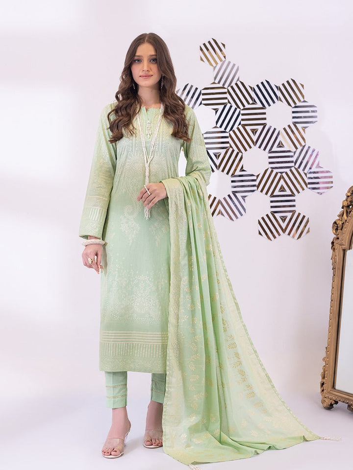 3pc Unstitched- Paste Printed Lawn Suit (SS-00054BUT) - SalitexOnline