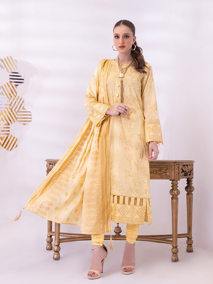 3pc Unstitched- Paste Printed Lawn Suit (SS-00055AUT) - SalitexOnline