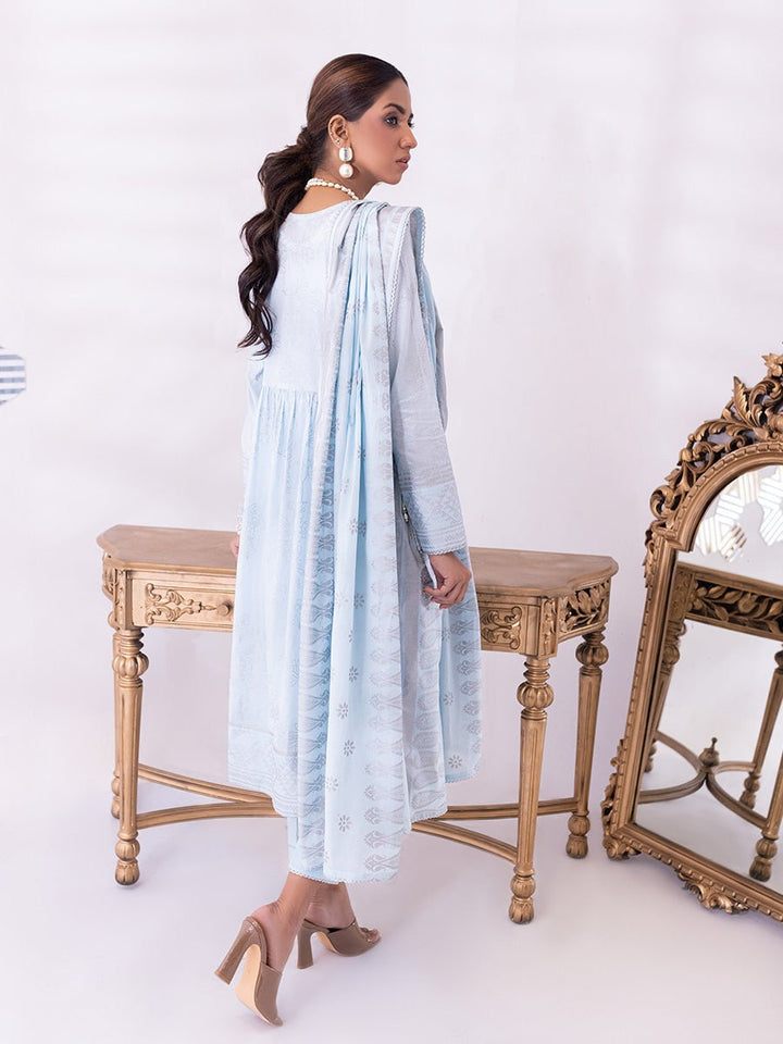 3pc Unstitched- Paste Printed Lawn Suit (SS-00055BUT) - SalitexOnline