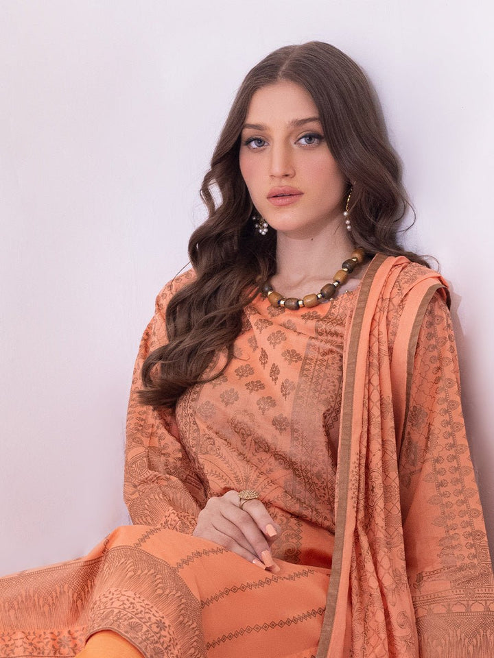 3pc Unstitched- Paste Printed Lawn Suit (SS-00058AUT) - SalitexOnline