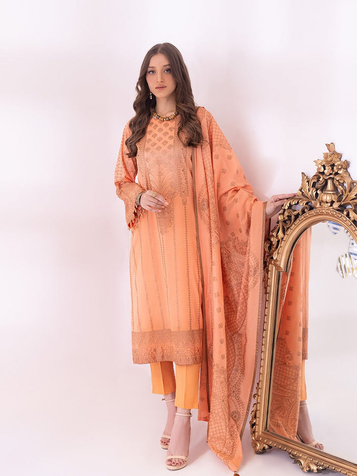 3pc Unstitched- Paste Printed Lawn Suit (SS-00058AUT) - SalitexOnline