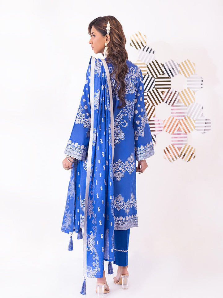 3pc Unstitched- Paste Printed Lawn Suit (SS-00060BUT) - SalitexOnline