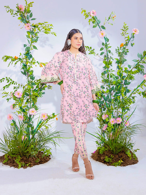 2pc Unstitched  - Printed Lawn Silk (SI17)