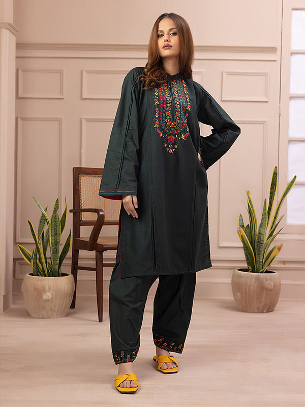 2pc - Stitched Embroidered Cambric Suit