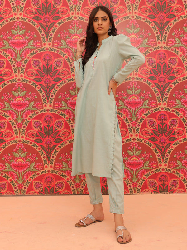 2pc - Stitched Lensing Khaddar Suit
