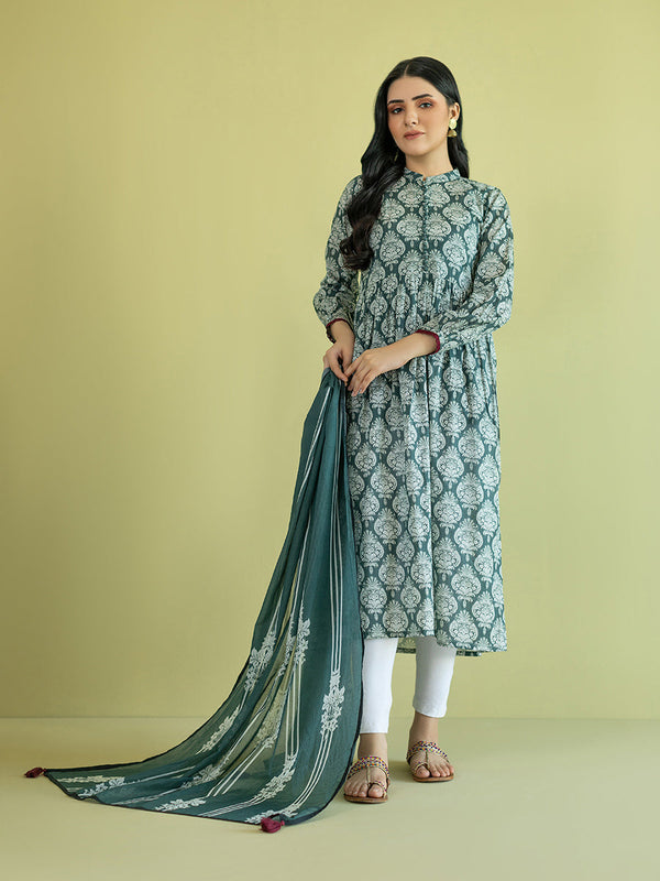 2pc - Lawn Stitched Shirt Dupatta
