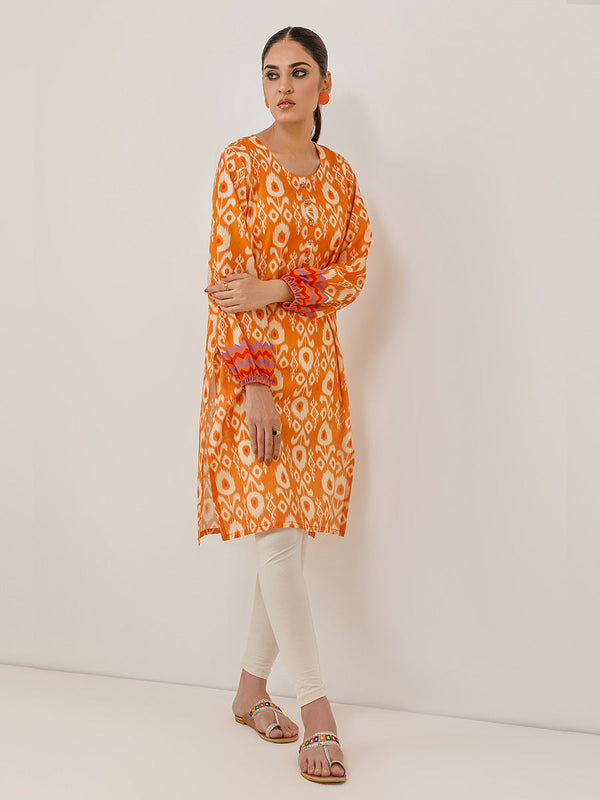 1pc - Stitched Basic Printed Lawn  Shirt