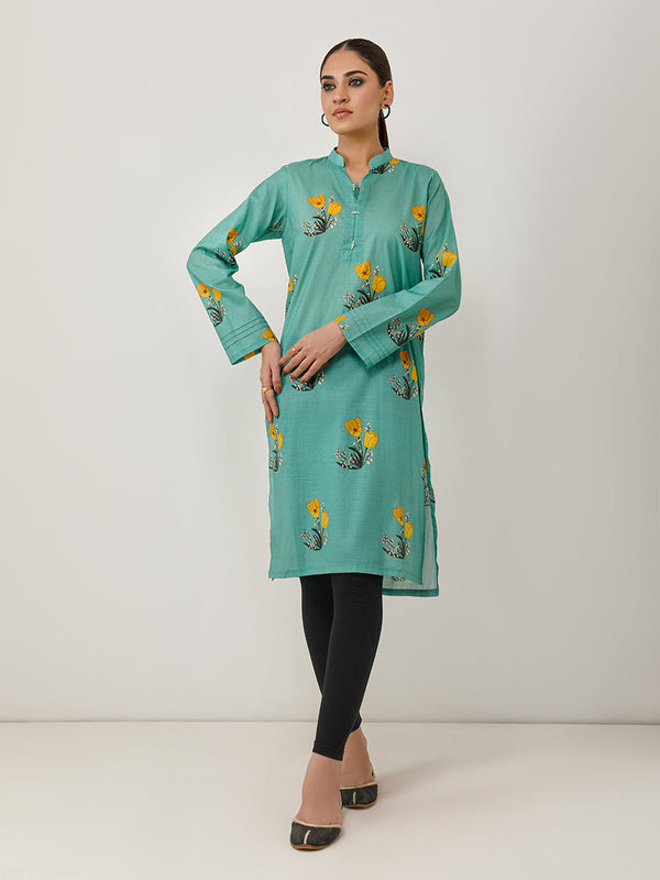 1pc - Stitched Basic Printed Lawn  Shirt
