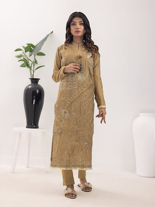 2pc -Stitched Festive Embroidered Suit