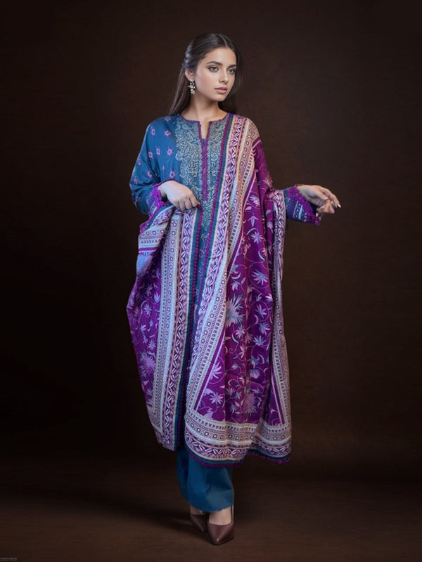 3pc Unstitched Lawn Suit