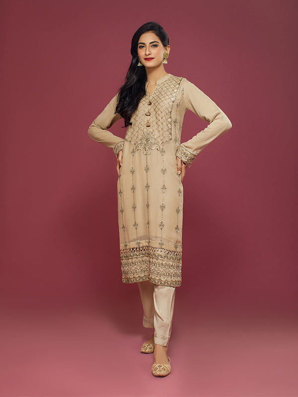2pc - Stitched Festive Embroidered Suit