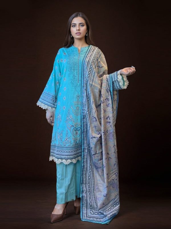3pc Stitched Lawn Suit