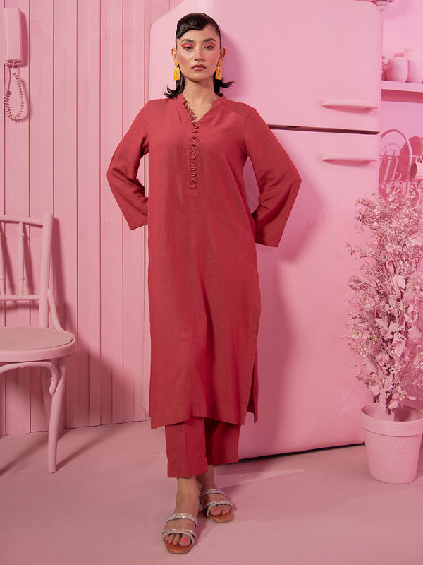 2pc - Stitched Basic Dyed Ayudia Suit
