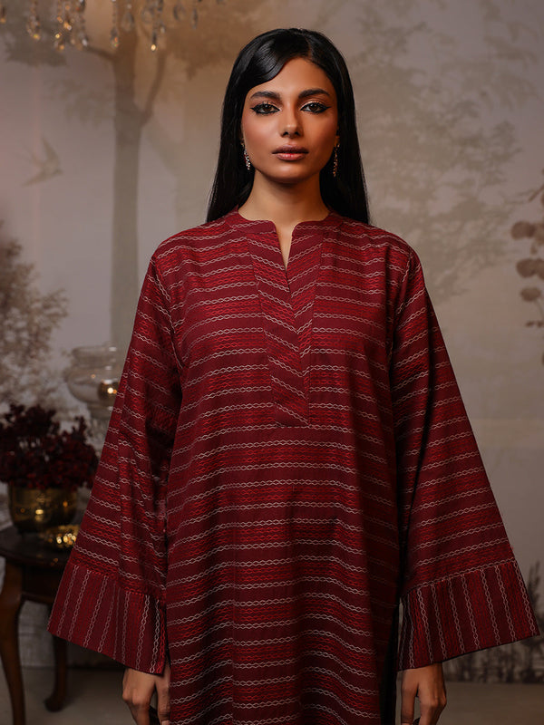 1Pc Solid Embellished Stitched Suit