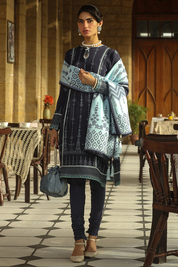 3Pc Unstitched - Viscose Jacquard Suit