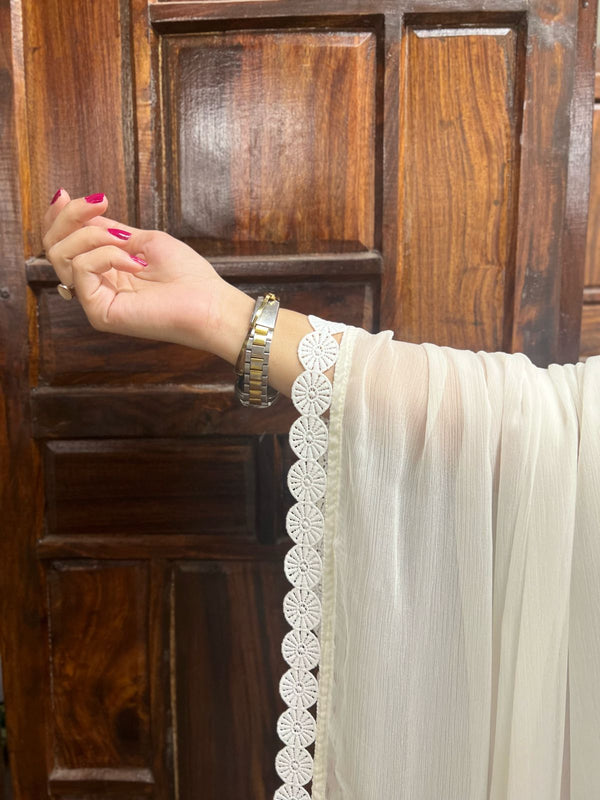 1PC ChikanKari Dupatta