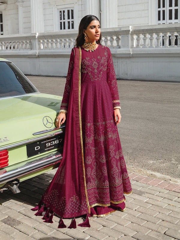 Dazzle De Rouge - Unstitched Luxury Chiffon - Retro (HC-00040UT) - SalitexOnline