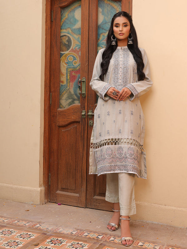 2pc -Stitched Festive Embroidered Suit