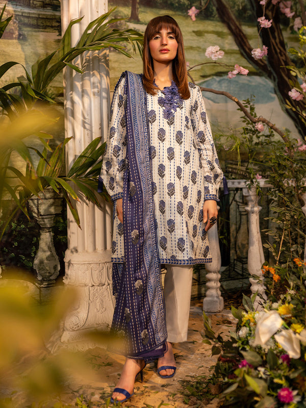 3pc Unstitched Lawn Suit