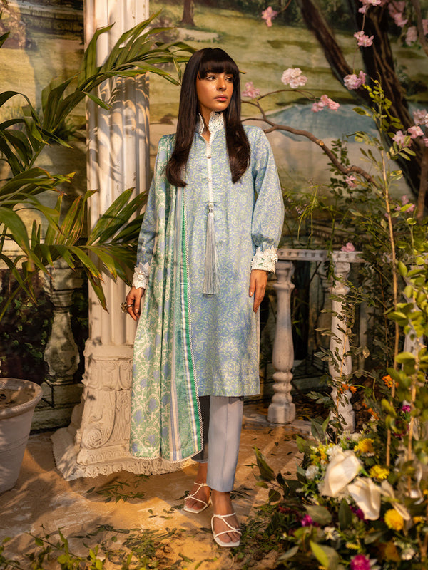 3pc Unstitched Lawn Suit