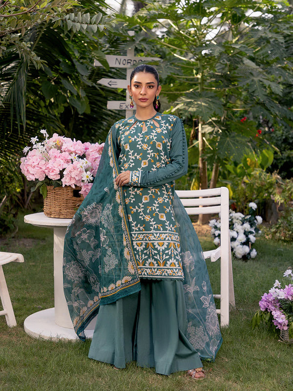 LUXURY CAMBRIC EMBROIDERED SUIT