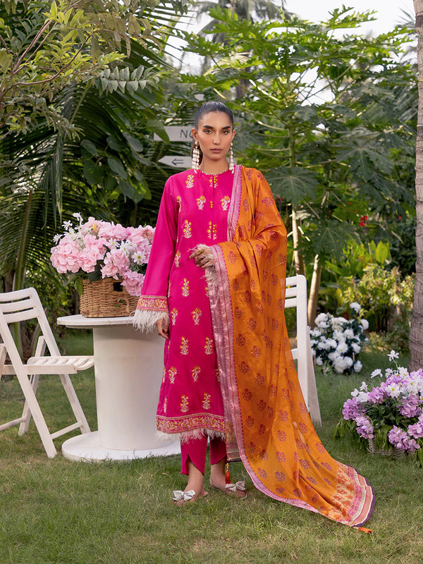 LUXURY CAMBRIC EMBROIDERED SUIT