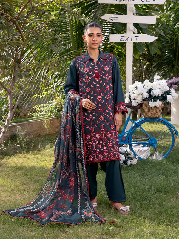 LUXURY CAMBRIC EMBROIDERED SUIT