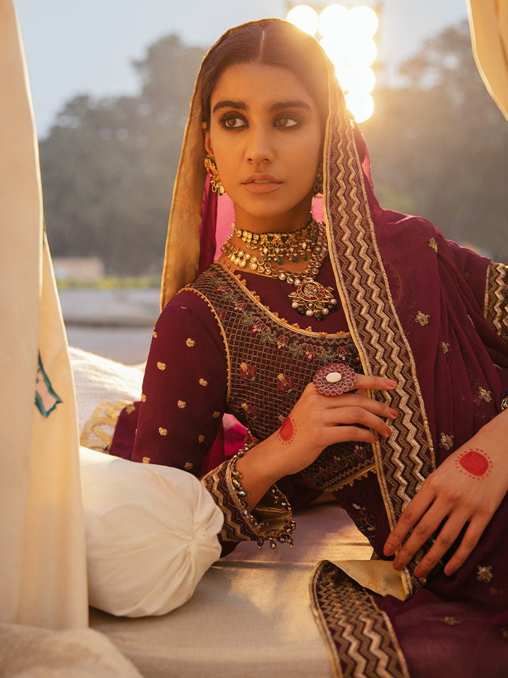Neelam - 3pc Unstitched Luxury Chiffon - Dastak (HC-24) - SalitexOnline
