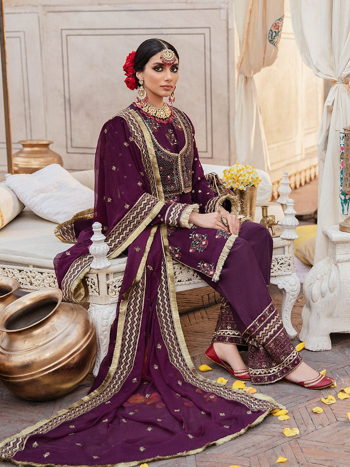 Neelam - 3pc Unstitched Luxury Chiffon - Dastak (HC-24) - SalitexOnline