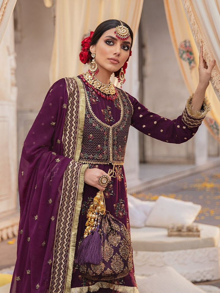 Neelam - 3pc Unstitched Luxury Chiffon - Dastak (HC-24) - SalitexOnline
