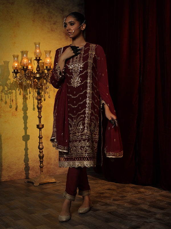 FESTIVE FORMAL EMBROIDERED SUIT