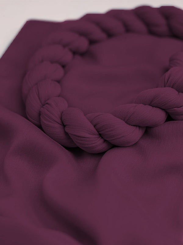 1PC Dyed Crinkle Chiffon Dupatta