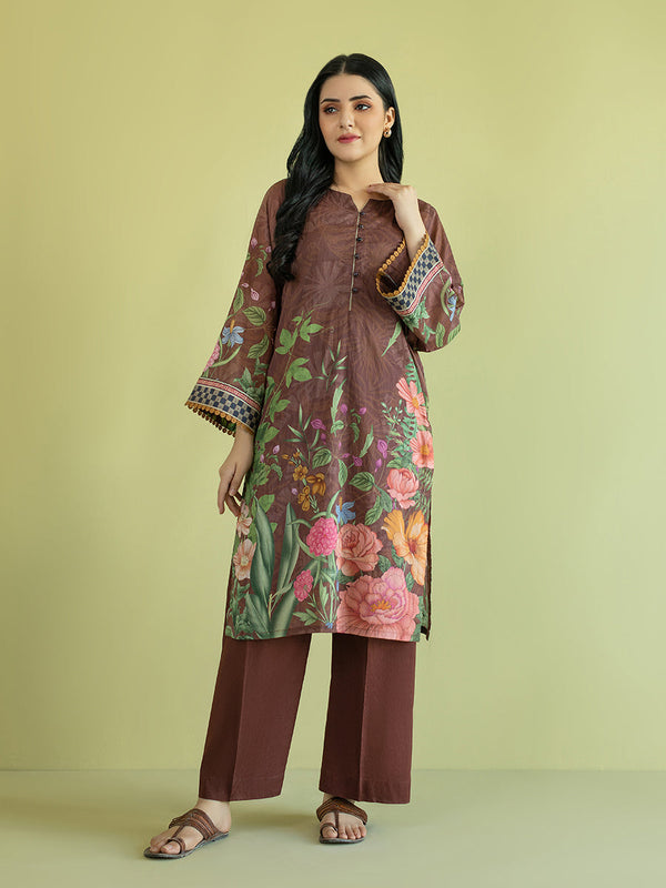 1PC Stitched Basic Printed Lawn Shirt
