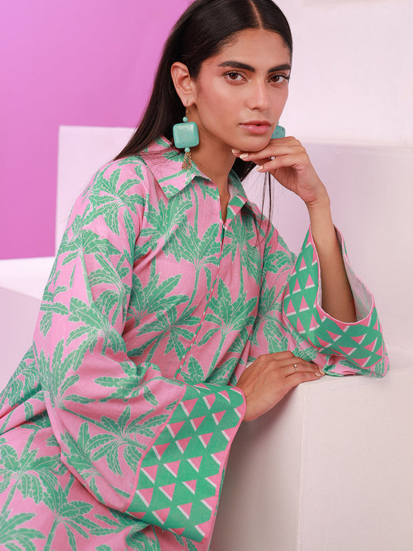 1 Stitched Basic Printed Cambric Shirt