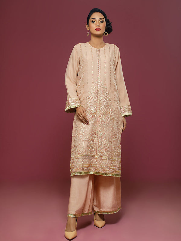 2pc -Stitched Festive Embroidered Suit