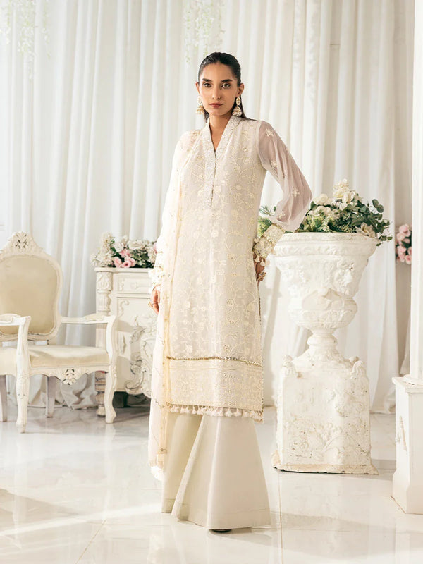 3PC Unstitched Chiffon Embroidered Suit (CH031)