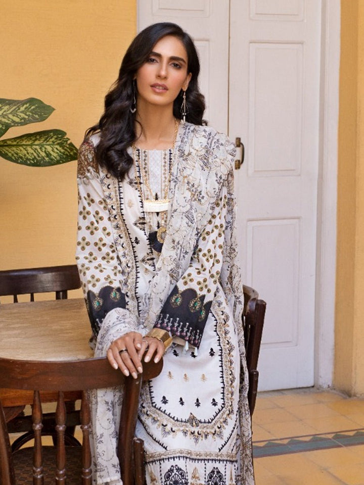 Unstitched 3pc Digital Printed Lawn Shirt & Digital Printed Lawn Dupatta with Dyed Cambric Trouser - Malabis (IP-00073) - SalitexOnline