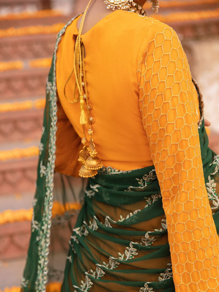 Suraj Mukhi - 3pc Unstitched Luxury Chiffon - Dastak (HC-26) - SalitexOnline
