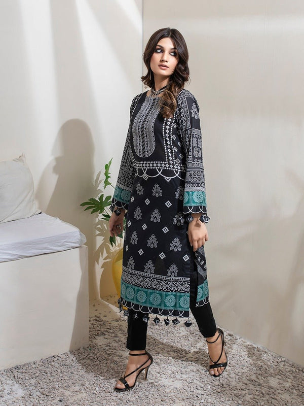 Unstitched 2pc Printed Lawn Shirt Dyed Cambric Trouser - Inaya (IP2-0084A)