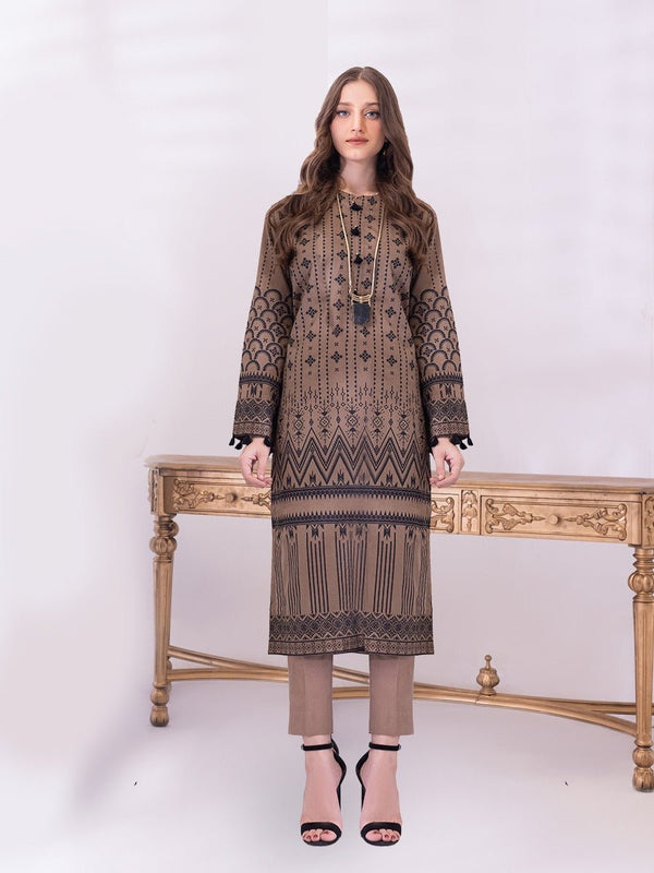 Embroidered Lawn Shirt with Chiffon Dupatta I 3pc (WK-259A) - SalitexOnline