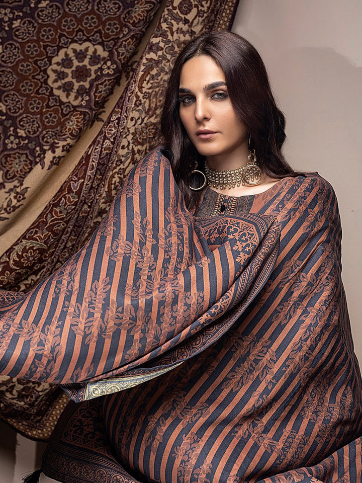 Unstitched 3pc - Digital Printed Linen Shirt With Digital Printed Twill Linen Dupatta & Dyed Linen Trouser - Vol.2 (WK-00907) - SalitexOnline