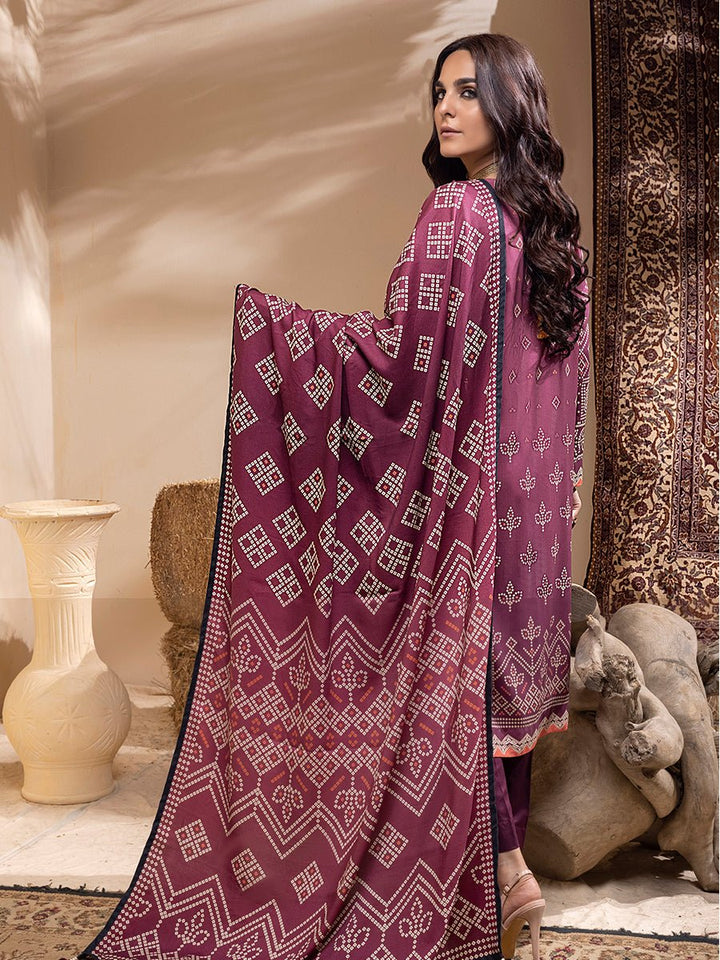 Unstitched 3pc - Digital Printed Linen Shirt With Digital Printed Twill Linen Dupatta & Dyed Linen Trouser - Vol.2 (WK-00908) - SalitexOnline